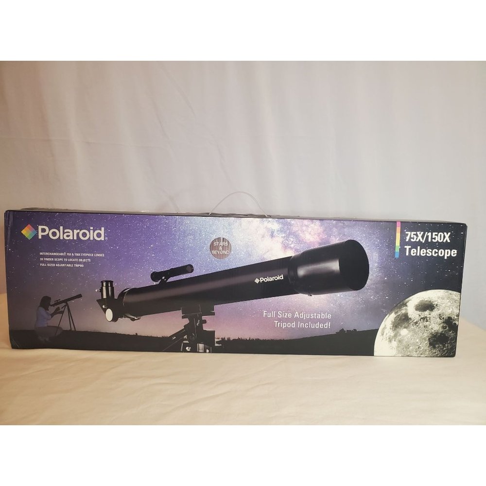 NEW Polaroid 75X/150X Telescope Tripod Included